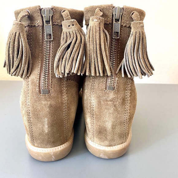 Isabel Marant Perforated Suede Wedge Boots 36 NEW - Picture 3 of 7